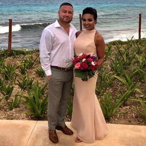 Backless Formal Gown/Bridesmaid Dress